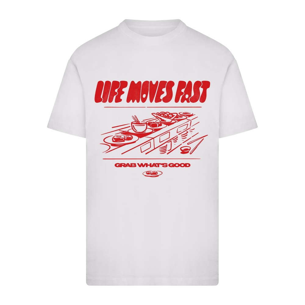 Mister Tee - Life Moves Fast Grab What is Good Mens Tshirt - White